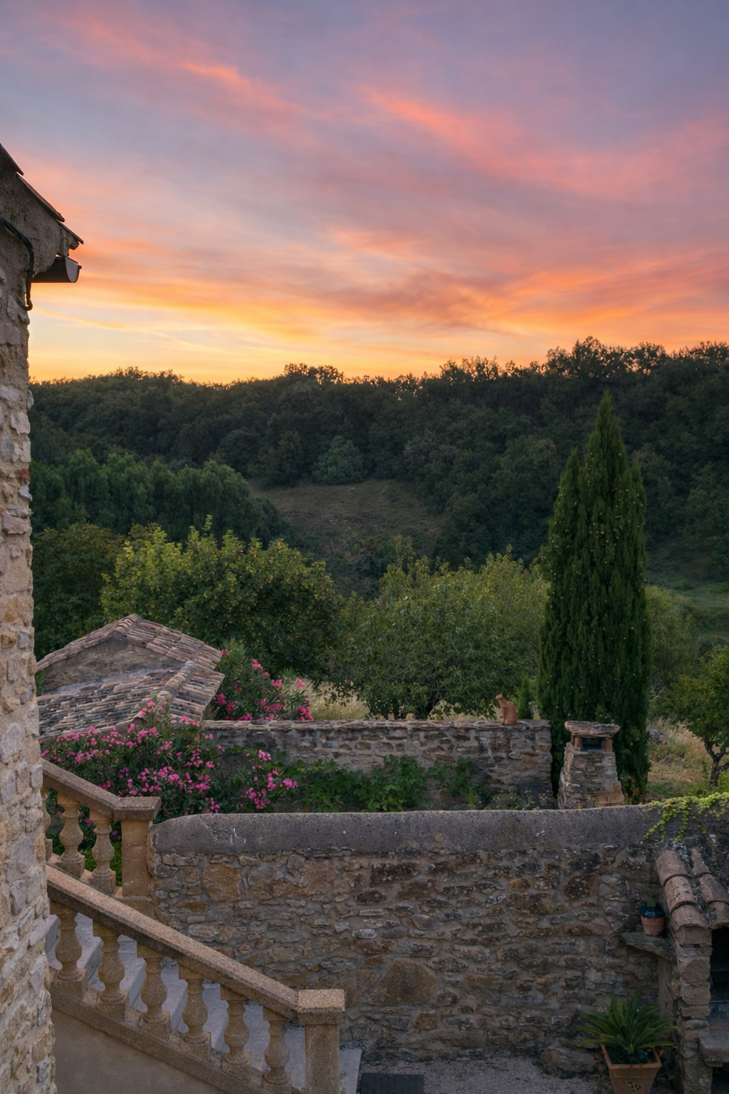 Vue du domaine depuis la cour
